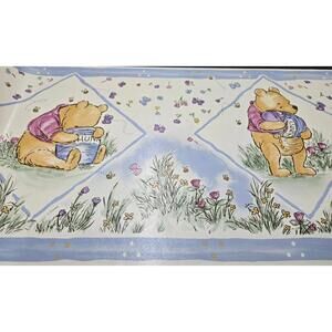 Vintage Classic Winnie The Pooh Wallpaper Border Sunworthy 5 Yd Roll Self Stick
